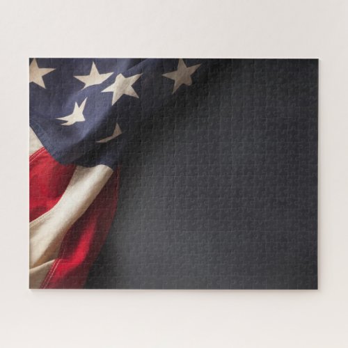 American Flag on a Chalkboard Jigsaw Puzzle