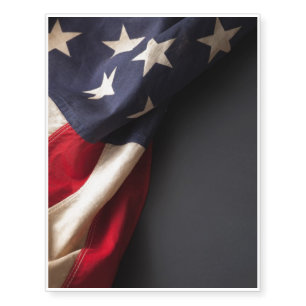 American Flag on a Chalkboard Temporary Tattoos