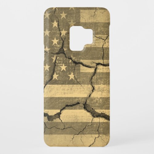 American Flag on Cracked Wall Vintage Case_Mate Samsung Galaxy S9 Case