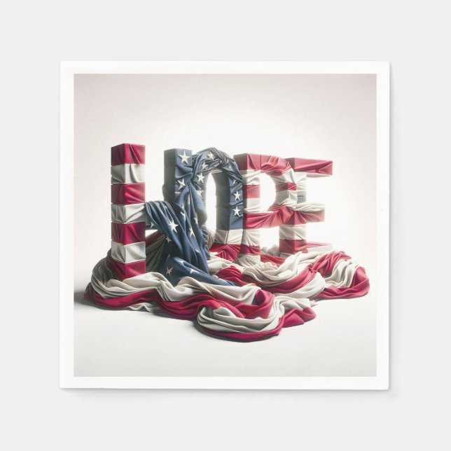 American Flag On HOPE Napkins (Front)