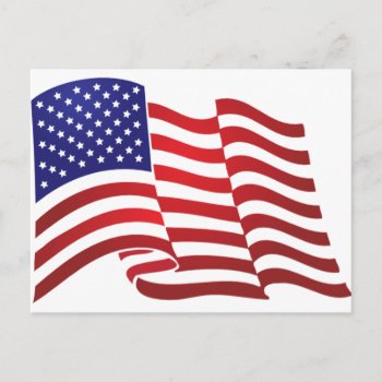 American Flag Ondulating - Big Spangle Banner Postcard by myMegaStore at Zazzle