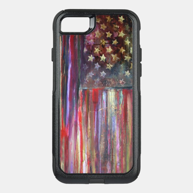 American Flag Original Artwork Otterbox iPhone Case (Back)