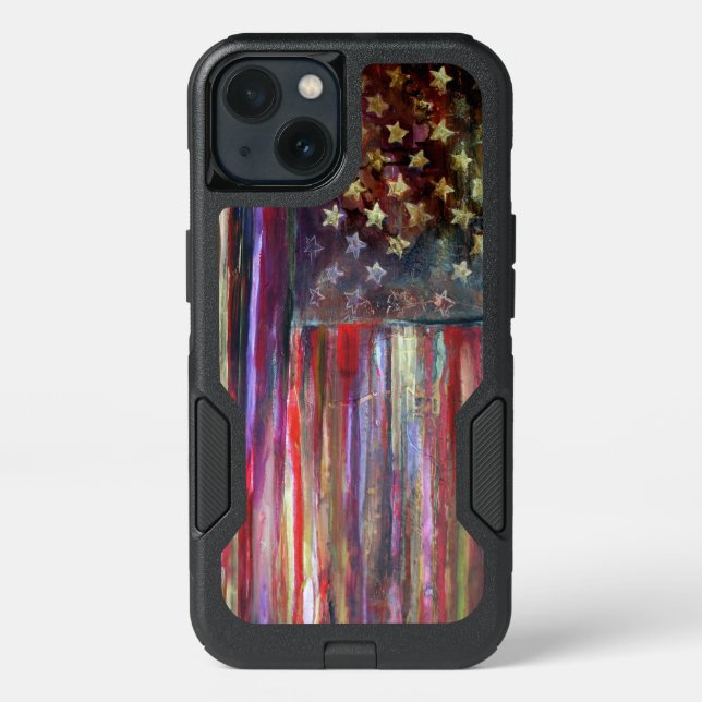 American Flag Original Artwork Otterbox iPhone Case (Back)