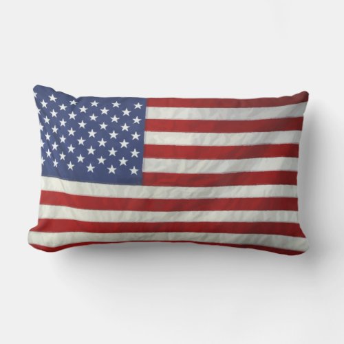 American Flag Outdoors Lumbar Pillow