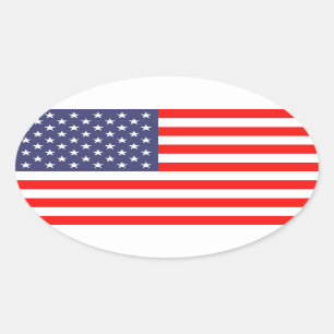 American flag oval sticker Flag of America