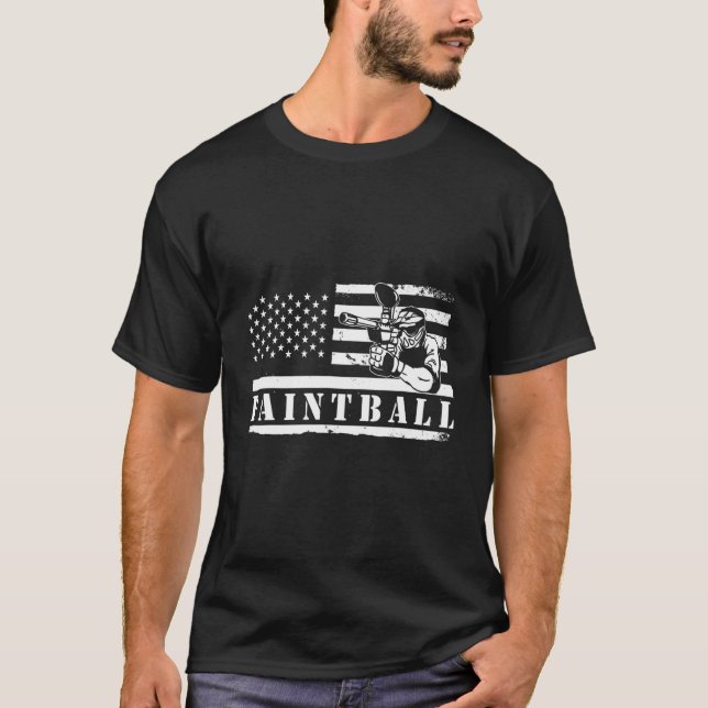 American Flag Paintball T-Shirt (Front)