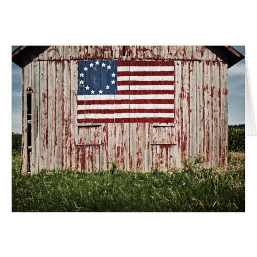 American flag painted on barn cards (Front Horizontal)