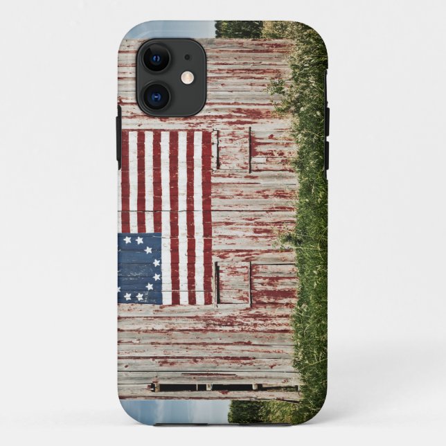 American flag painted on barn Case-Mate iPhone case (Back)