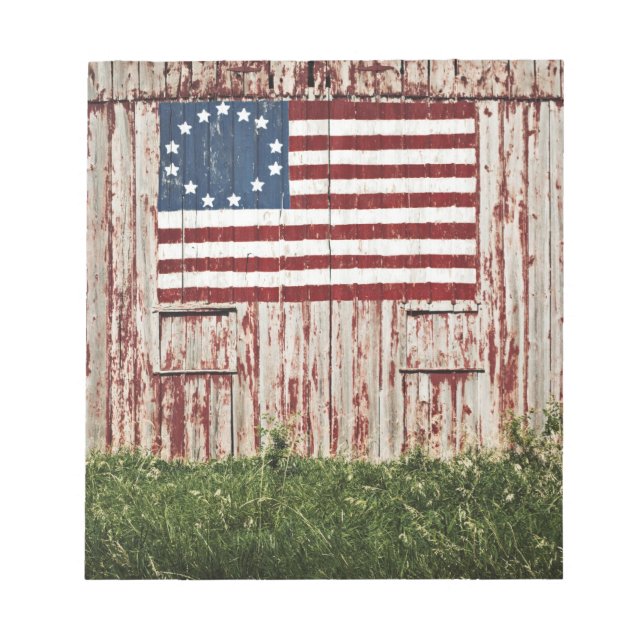 American flag painted on barn notepad (Front)