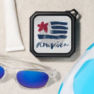 American Flag Paintstrokes Bluetooth Speaker