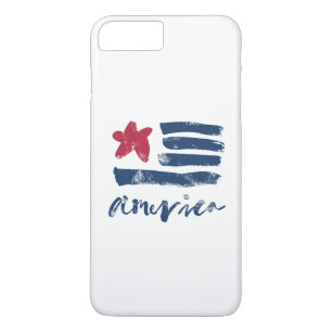 American Flag Paintstrokes iPhone 8 Plus/7 Plus Case
