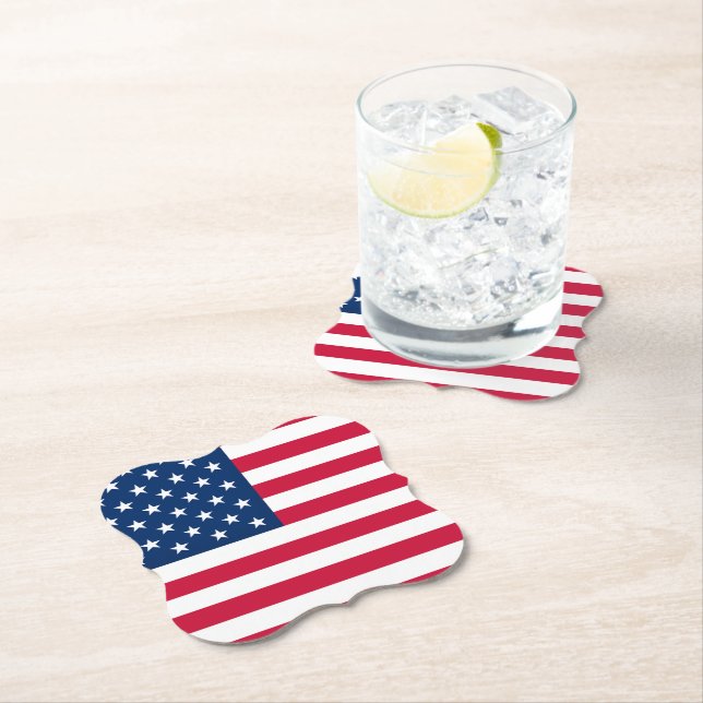 American Flag Paper Coaster (Insitu)