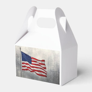 American Flag Paper Favor Box, Gable 4x2.5x5 Boxes
