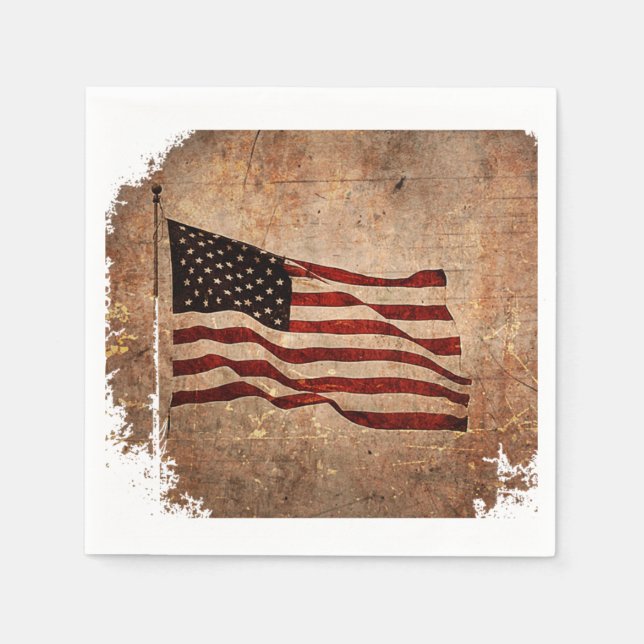 American Flag Paper Napkin (Front)