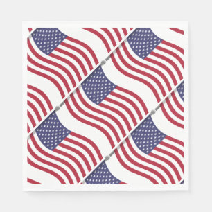 American Flag Paper Napkins