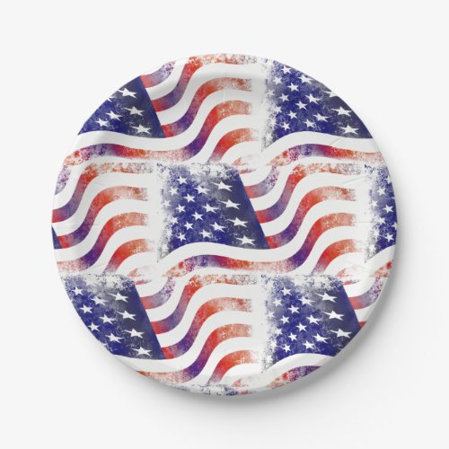American Flag Paper Plates
