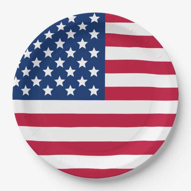 American Flag Paper Plates (Front)