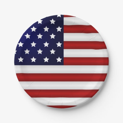 American Flag Paper Plates