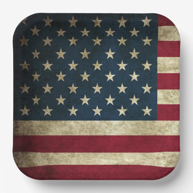 American Flag Paper Plates (Front)