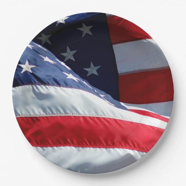 American Flag Paper Plates (Front)