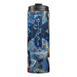 American Flag Paramedic EMS Personalized Thermal Tumbler