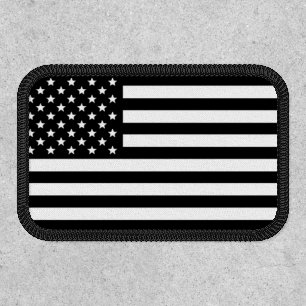 American Flag Patch Black & White
