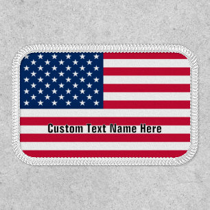American Flag Patch Personalized Custom Text Name