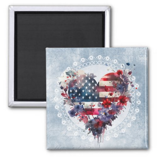 American flag patriotic 4th July independence day Magnet