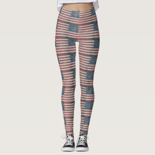 AMERICAN FLAG PATRIOTIC 4TH OF JULY YOGA PANTS