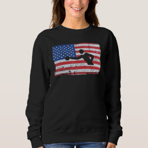 American Flag Patriotic American Ping Pong Table T Sweatshirt