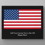 American Flag Patriotic Award Plaque
