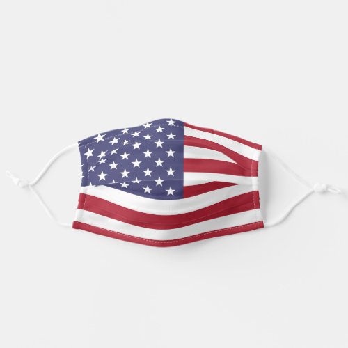American flag patriotic blue and red pattern adult cloth face mask