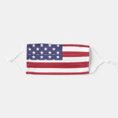 American flag patriotic blue and red pattern adult cloth face mask | Zazzle