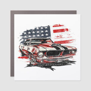 American Flag Patriotic Car Magnet