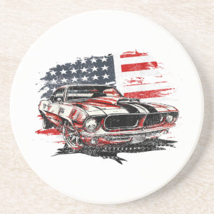 American Flag Patriotic Coaster