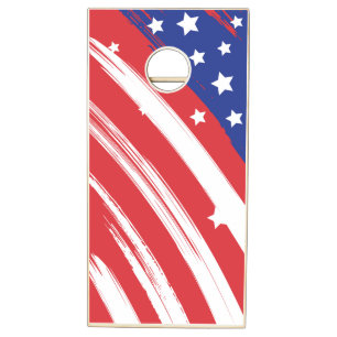 American Flag Patriotic Cornhole Set