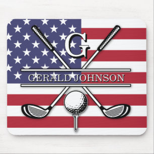 American Flag Patriotic Design Mouse Pad