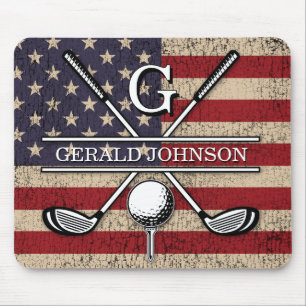 American Flag Patriotic Design Mouse Pad