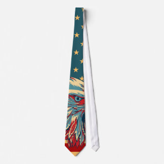 American Flag Patriotic Eagle Retro Colors Tie