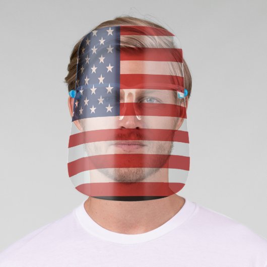 AMERICAN FLAG PATRIOTIC FACE SHIELD (Insitu)