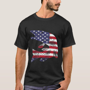 American Flag Patriotic Fisherman Pike Amp Musky F T-Shirt
