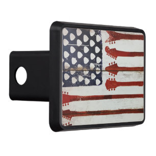 American Flag patriotic Guitar Music theme Hitch Cover