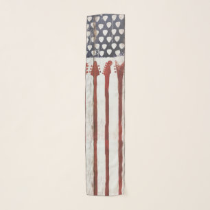 American Flag patriotic Guitar Music theme Scarf