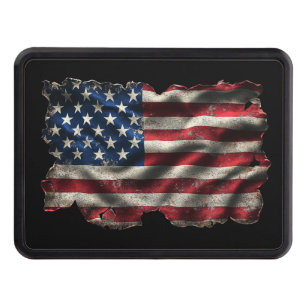 American flag patriotic hitch cover