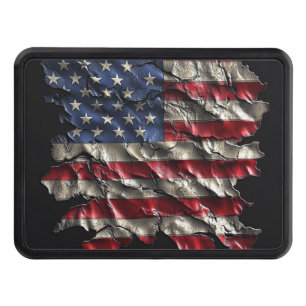 American flag patriotic hitch cover