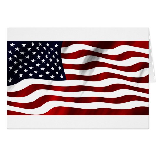 American Flag Patriotic Independence Day Cards (Front Horizontal)