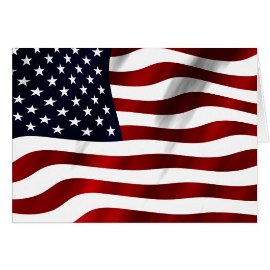 American Flag Patriotic Independence Day Cards (Front Horizontal)