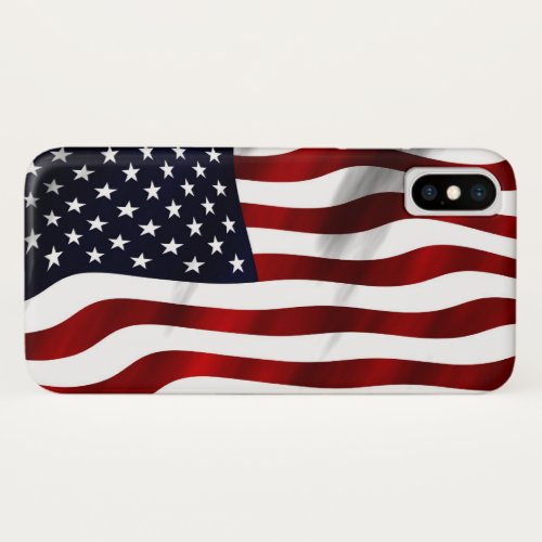 American Flag Patriotic Independence Day iPhone XS Case
