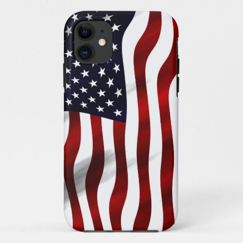 American Flag Patriotic Independence Day iPhone 11 Case