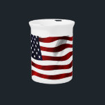American Flag Patriotic Independence Day Drink Pitcher<br><div class="desc">Nice American flag design for USA Independence day 4th July. 
 Please visit my store for more products with high quality patriotic designs!

 You can follow me if you like :)</div>